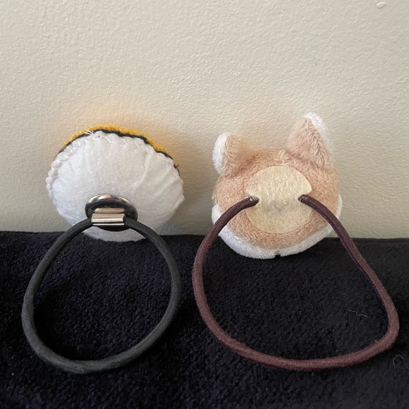 Two Cute hair ties from Japan- (dog/ only used once)(smile / never used) - Picture 2 of 4